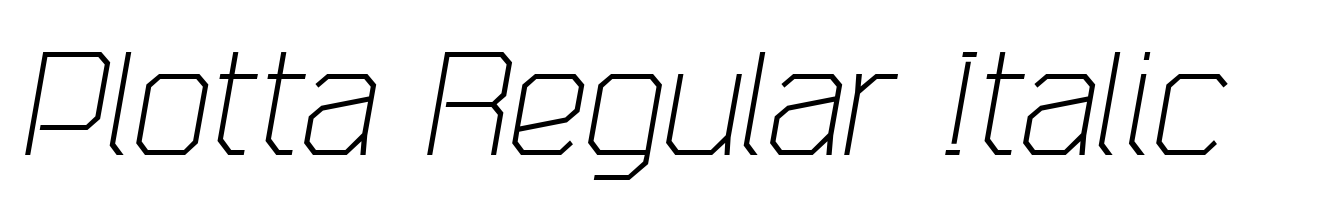 Plotta Regular Italic